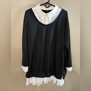 SHEIN Black and White Blouse